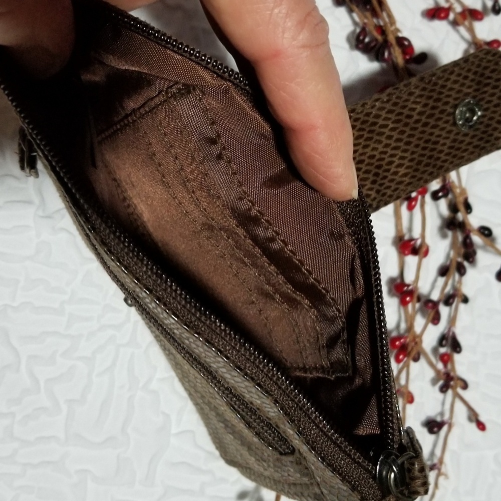 Kenneth Cole Reaction Faux Snakeskin Wristlet - Picture 6 of 6